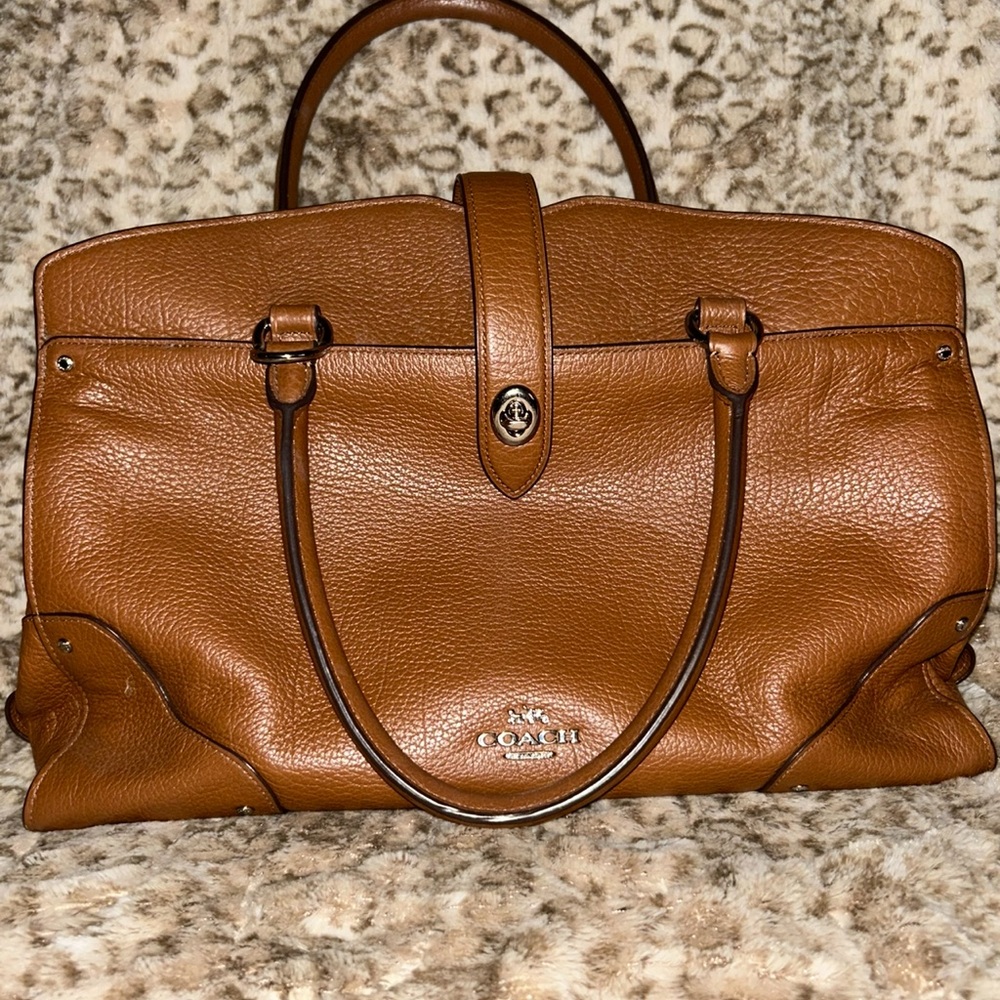 Coach Mercer Brown Leather Satchel